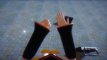 Blonde girl dancing on street mmd by chick