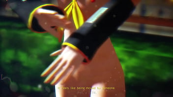 Blonde girl dancing on street mmd by chick