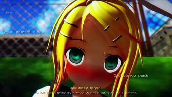 Blonde girl dancing on street mmd by chick