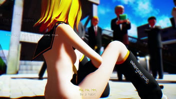 Blonde girl dancing on street mmd by chick