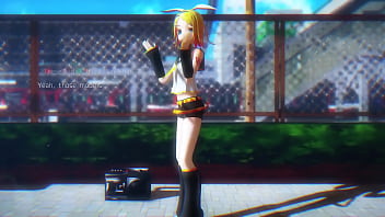 Blonde girl dancing on street mmd by chick