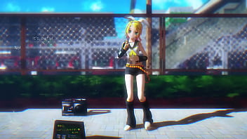 Blonde girl dancing on street mmd by chick
