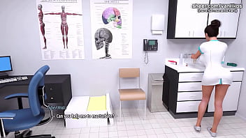 My cute roommate gorgeous nurse with a hot ass is jerking off a big cock hottest highlights part #2