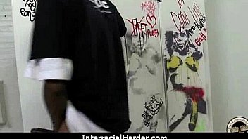 Hot cougar cums hard on young black cock 30