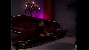 Two sexy beauties licked the guy's cock and fucked off