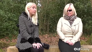 Big tit mature milf gets pussy licked by blonde lesbian