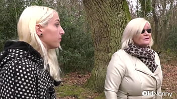 Big tit mature milf gets pussy licked by blonde lesbian