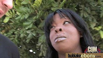 Cum loving teen enjoys huge bukkake 14