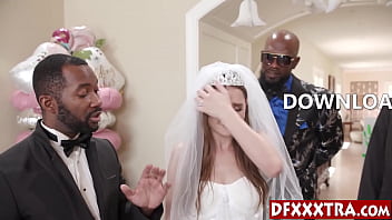 Petite teen aften opal knelt and sucked black cock before interracial gangbang