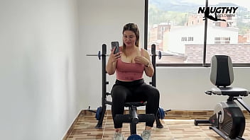 He masturbates in the gym when he talks to his lover