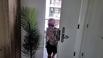 Big tit blonde housewife gets pussy pounded by midget with giant hog