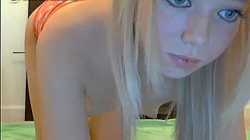 Young brunette teen dances on camera