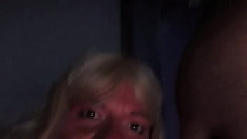 Me at a gloryhole with cum in mouth gargle "he came in my mouth"