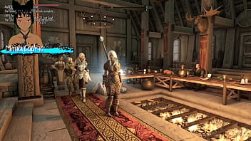 Skyrim b and l mod more quests and celebrating in the hall having sex with multiple women