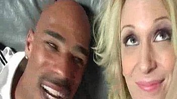 Blonde sucking her first black cock