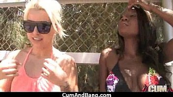 Crazy group interracial blowjob wow 16