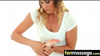 Cute teen babe fantasy fucking on massage table 30