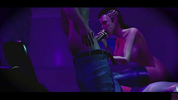 Thin cyberpunk bitch teaches inexperienced young client sex preview