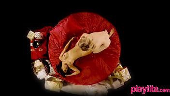 Cute lesbo chick having fun in a romantic way