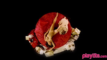 Cute lesbo chick having fun in a romantic way