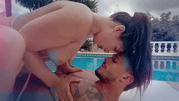 Hardcore pool fuck in spain