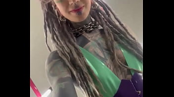 Bts with latex unconfined what's your favorite latex look #behindthescenes #inked #inkedwoman #tattoojourney #ps