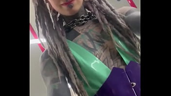 Bts with latex unconfined what's your favorite latex look #behindthescenes #inked #inkedwoman #tattoojourney #ps