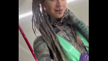 Bts with latex unconfined what's your favorite latex look #behindthescenes #inked #inkedwoman #tattoojourney #ps