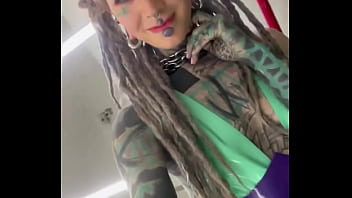 Bts with latex unconfined what's your favorite latex look #behindthescenes #inked #inkedwoman #tattoojourney #ps