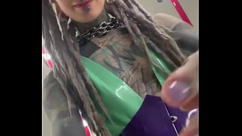 Bts with latex unconfined what's your favorite latex look #behindthescenes #inked #inkedwoman #tattoojourney #ps