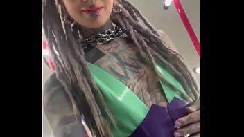 Bts with latex unconfined what's your favorite latex look #behindthescenes #inked #inkedwoman #tattoojourney #ps