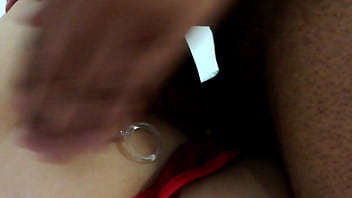 Some sex in the middle of the night when one of them who was sleeping in lingerie woke up and saw the guy masturbating with a hard on