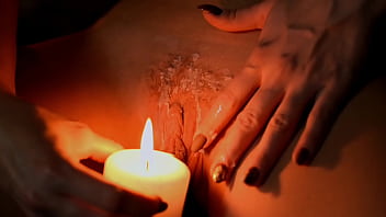 Halloween devil with hot wax on pussy Halloween devil with hot wax on pussy