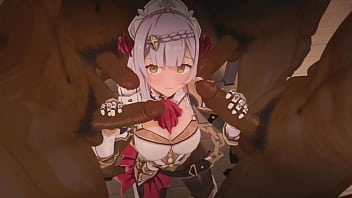 Noelle blacked by 4 cocks 71lv