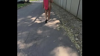Ariela rider public flashing transparent dres