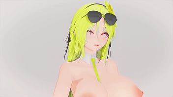 Azur lane alsace hentai nude dance savage hot sexy big boobs mmd 3d blonde hair clip