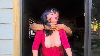 Mom is surprised sex in the window with perverted stepson