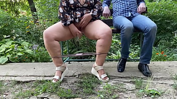 Hot nectar from my mother in law's pussy right outside