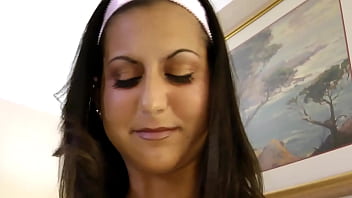 Cassidy morgan sexy tanned skinny petite stripper pov huge cock deepthroat blowjob and gets messy facial