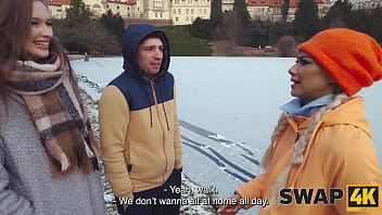 Swap4k a sunday walk ended up as having a girl with in our bed hot sex with stacy cruz & veronica leal