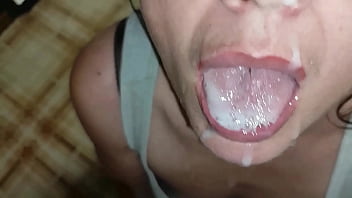 Slut married wife cheat with blowjob and cumshot in mouth