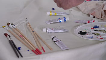 Slutty teenage model irina cage opens her legs for stud painter gp2220