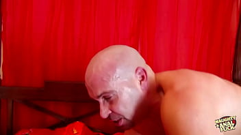 After undressing the woman with brown hair the well endowed perverted individual forcefully handles her and engages in sexual intercourse with her tight anus