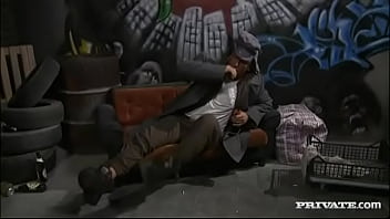 Donna bell lets a guy fuck her ass hard in a back alley