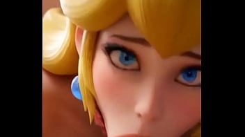 Gamer princess slobbering and swallowing