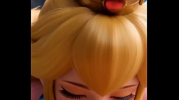 Gamer princess slobbering and swallowing
