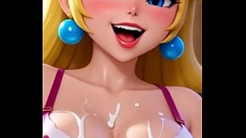 Gamer princess slobbering and swallowing