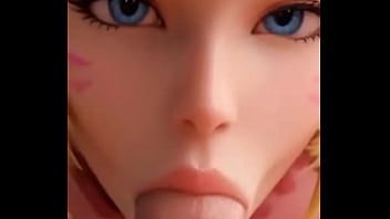 Gamer princess slobbering and swallowing