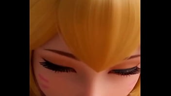 Gamer princess slobbering and swallowing