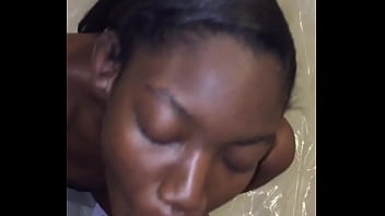 Msebony eats on black cock